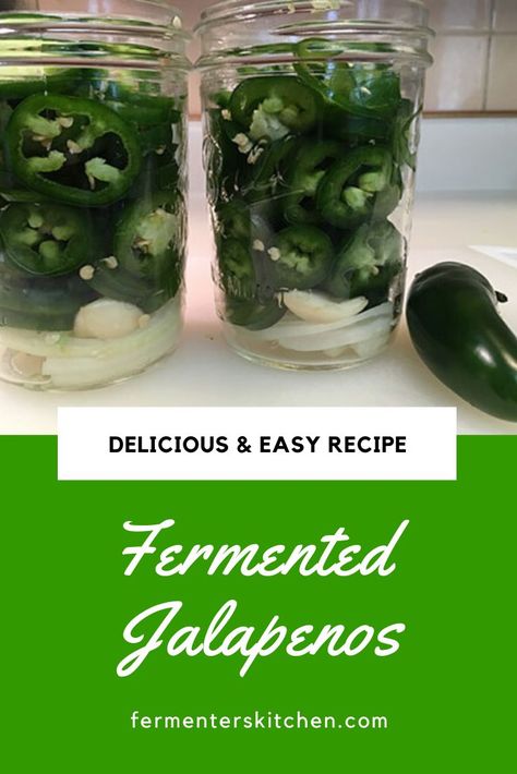 Fermented Jalapenos, Jalapeno Recipe, Jalapeno Recipes, Healthy Probiotics, Kimchi Recipe, Fermentation Recipes, Healthy Vegetable Recipes, Fermented Vegetables, Fermented Drink