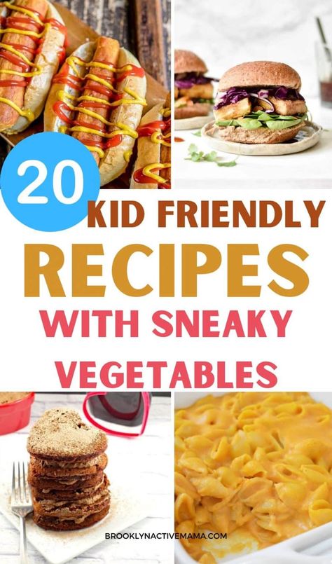 Getting kids to eat their vegetables is not easy! Sometimes you have to be a little bit creative! Here are 20 ways to sneak veggies into family meals. Meals For People Who Dont Like Veggies, Sneaking Veggies Into Kids Food, Kid Friendly Pasta Salad, Gluten Free Hot Dogs, Sneaky Veggies, Zucchini Muffins Healthy, Kids Veggies, Kids Pasta, Kid Friendly Recipes