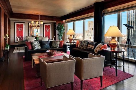 Oriental Design Carpet Room Ideas, Red Carpet Living Room Ideas, Red Carpet Room, Living Room Red Carpet, Carpet Living Room Ideas, Red Carpet Living Room, Chinese Living Room, Asian Living Room, Living Room New York