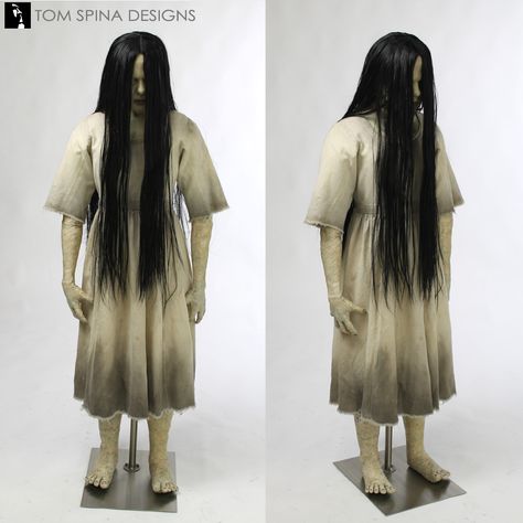 Photos of our life sized custom mannequin to display and preserve a screen used The Ring Samara costume from the 2002 horror film. Samara Morgan Costume, Samara Costume, The Ring Costume, Horror Dress, Daveigh Chase, Costume Display, Ring Movie, Costume Party Themes, Horror Costumes