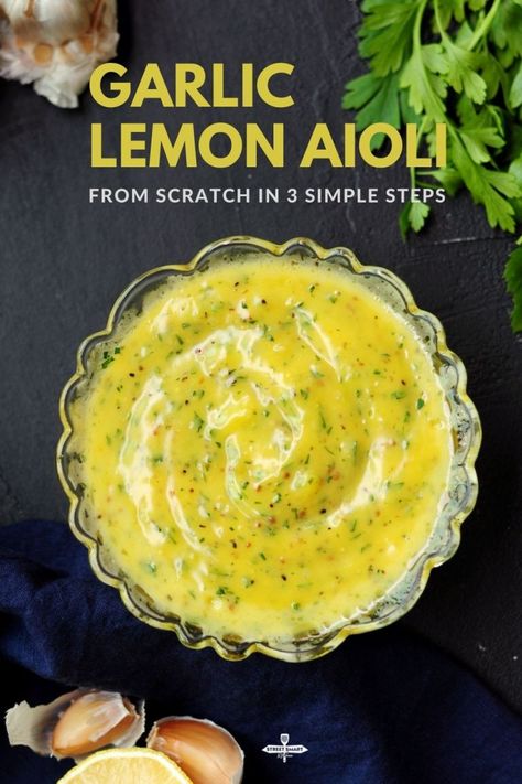 Garlic Lemon Aioli from Scratch in 3 Simple Steps Kosher Rules, Aioli Sauce Recipe, Lemon Garlic Aioli, Choux Puff, Aioli Sauce, Lemon Aioli, Dry Rubs, Aioli Recipe, Homemade Sauce Recipes