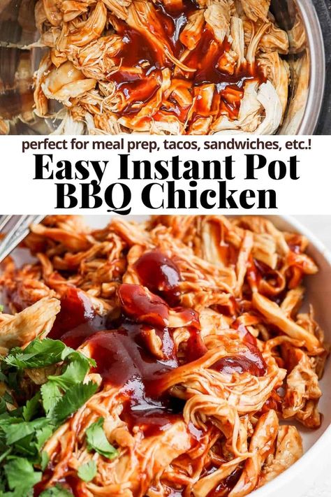 Instant Pot Bbq Chicken, Wooden Skillet, Weekend Meal Prep, Bbq Chicken Sandwich, Bbq Chicken Breast, Barbeque Chicken, Bbq Chicken Crockpot, Raw Chicken Breast, Bbq Chicken Recipes