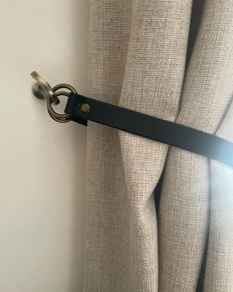 Black leather tie backs with antique fixings 🖤 #fyp #leathertiebacks #curtains #curtain #curtainaccessories #leatherhomedecor #etsy Leather Curtain Tie Backs, Curtains Holdbacks, Curtain Shop, Black Curtains, Curtain Ties, Curtain Tie Backs, Curtain Accessories, O Ring, Tie Backs