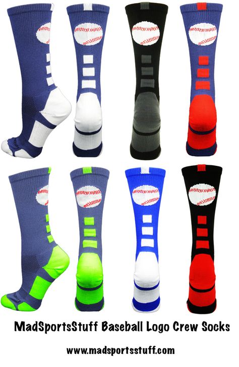 MadSportsStuff Baseball Logo Crew Socks in classic baseball team colors. Great gift for your favorite baseball star! #MadSportsStuff Baseball Videos, Baseball Tips, Baseball Ticket, Baseball Logo, Baseball Shoes, Baseball Pictures, Baseball Socks, Baseball Boys, Baseball Party