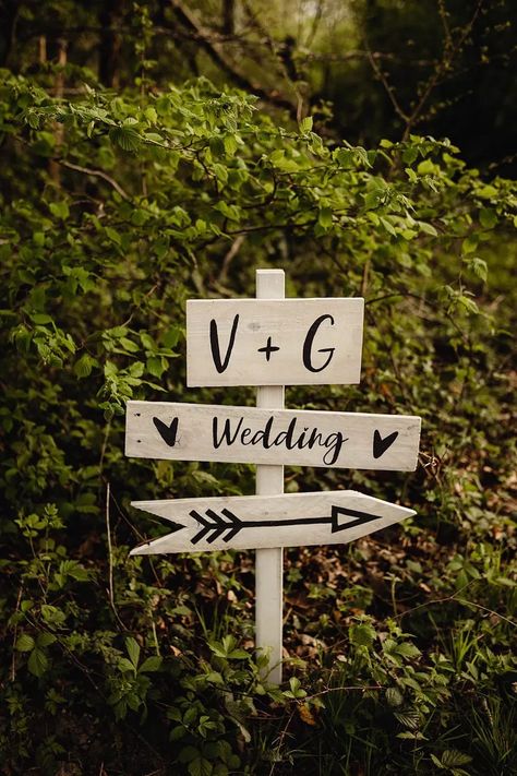 Wooden Wedding Sign Post Home Garden Tipi Wedding Kloe May Photography #wedding #weddingsign Wooden Wedding Welcome Sign Diy, Road Sign For Wedding, Diy Wedding Direction Signs, Diy Wedding Sign Wood, Mr And Mrs Wooden Signs, Wedding Sign Directions, Wedding Sign Post, Wedding Signs Directions, Wooden Wedding Ideas