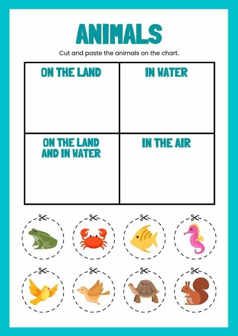 Where Animals Live English Worksheet Animal Habitats Preschool, Where Animals Live, French Prepositions, Reading Lab, Habitat Activities, Speech Therapy Worksheets, Free Printable Alphabet Worksheets, English Cut, Printable Alphabet Worksheets