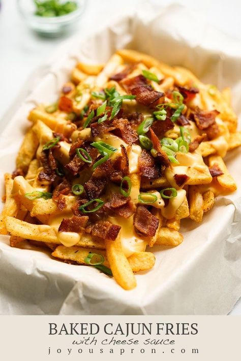 Cajun Fries Recipe, Fries With Cheese, Snack Potato, Top Appetizers, Cajun Fries, Potato Bacon, Homemade Cheese Sauce, Cajun Creole Recipes, Creole Recipes