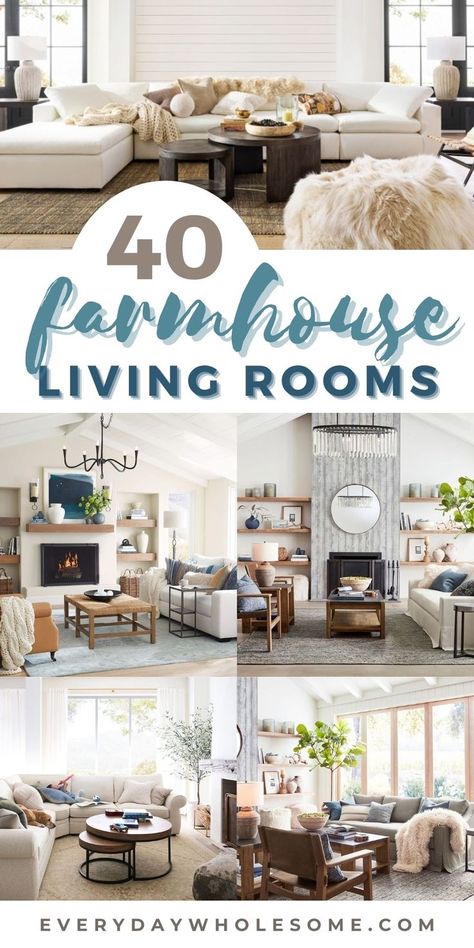 Farmhouse Living Room Colors, Farmhouse Chic Living Room, Living Room Designs Farmhouse, Farmhouse Living Rooms, Room Decor Curtains, Cozy Farmhouse Living Room, Farmhouse Family Rooms, Pottery Barn Living Room, Country Style Living Room