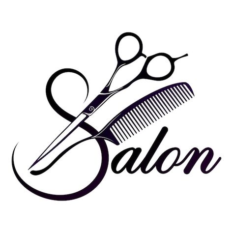 Scissors and comb stylist silhouette des... | Premium Vector #Freepik #vector #hair #women-hairdresser #hairdressing-salon #hairdresser Hairdresser Logo Design, Hair Salon Art, Hairdresser Logo, Hair Logo Design, Logo Online Shop, Hair Stylist Logo, Automotive Logo Design, Hair Salon Logos, Salon Logo Design