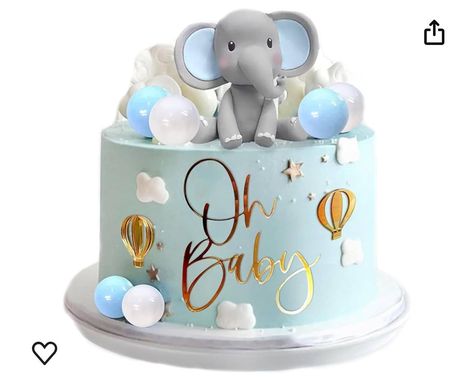 Boy Birthday Cake Ideas, Elephant Theme Cake, Baptismal Cake, Baby Elephant Cake, Elephant Baby Shower Cake, Baby Boy Birthday Cake, Elephant Cake, Elephant Cakes, Baby Shower Cakes For Boys