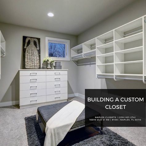 Naples closets-Building you your dream closet! Call today for your FREE consultation! https://buff.ly/2w5CUQG  #NaplesClosets #NaplesFL #CustomCloset #DreamCloset #FreeConsultation Dream Closet Design, Custom Closet, Light Fixtures Flush Mount, Semi Flush Mount Lighting, Closet Ideas, Closet Design, Small Frame, Semi Flush Mount, Modern Dining Room