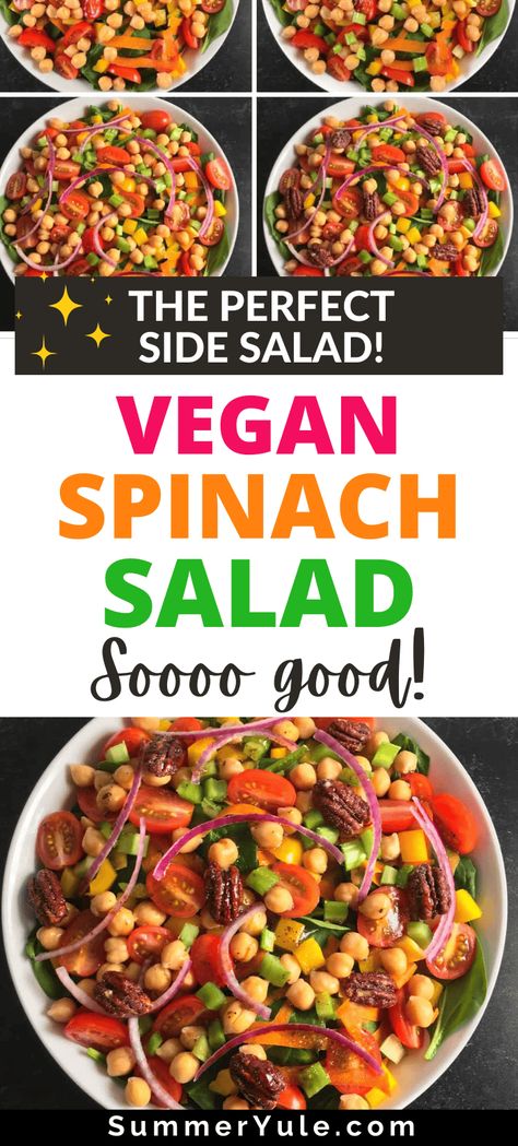 Vegan Spinach Salad Recipes, Vegan Spinach Salad, Balsamic Salad Dressing, Mango Avocado Smoothie, Balsamic Salad, Fiesta Salad, Salad Spinach, Cilantro Lime Vinaigrette, How To Make Spinach