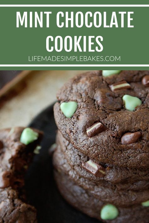 Dark Chocolate Mint Cookies, Choc Mint Cookies, Chocolate Cookies With Andes Mints, Andes Mint Chocolate Chip Cookies, Mint Chocolate Cookies, Chocolate Cookie With Andes Mint, Andes Mints, Chocolate Mint Cookies, Andes Mint