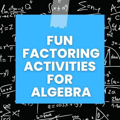 Algebra Games, Completing The Square, Teaching Algebra, Algebra 2, Algebra 1, Math Class, Middle School Student, Free Activities, The Square