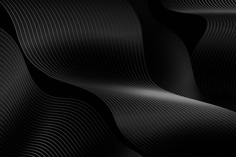 Gradient black background with wavy line... | Premium Vector #Freepik #vector #black-elegant #black-background #black #black-wallpaper Best Background Images For Website, Wallpaper Linkedin Business, Black 3d Background, Website Background Wallpapers, Website Background Image, Black Elegant Background, 3d Black Background, Black Website, Black Gradient Background