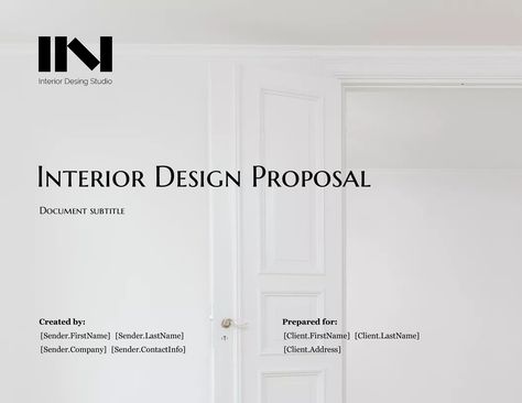 Interior Design Proposal Template - Get Free Sample Design Proposal Template, Interior Design Proposal, Free Proposal Template, Design Studio Workspace, Interior Design Template, Book Proposal, Proposal Cover, Design Proposal, Proposal Example