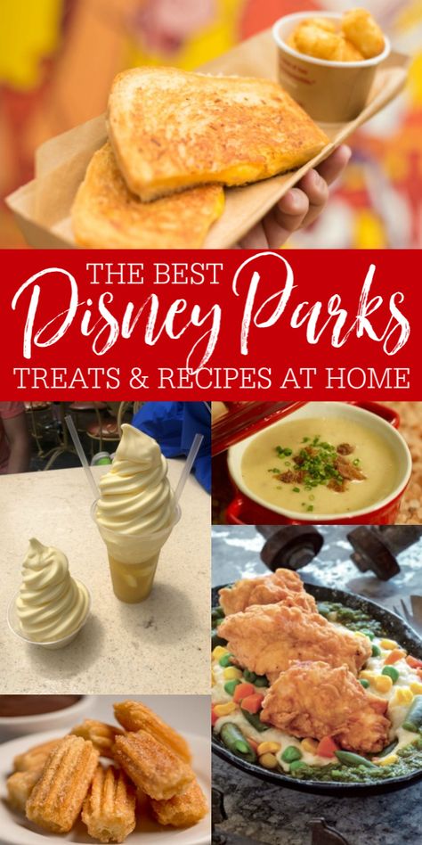 Disney Sweets Recipes, Disney Parks Food Recipes, Disney Meals At Home, Disneyland Food Recipes Copycat, Disneyland Themed Party Food, Disney Recipes Restaurants, Disney Inspired Recipes Dinner, Disney Food At Home, Disney Park Food Recipes