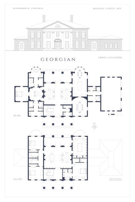 Georgian House Floor Plan, Georgian Colonial House, Shotgun House Floor Plans, Country House Floor Plan, Italian House Plans, Shotgun House Plans, Georgian House Plans, Georgian Colonial, House Plans Ideas