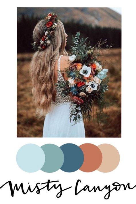 Woods Wedding Colors, April Wedding Color Palette, Fall Wildflower Wedding Color Schemes, Early Fall Wedding Colors, Wedding Color Pallet, Valley Green, Color Palette Inspiration, 2025 Wedding, Palette Inspiration