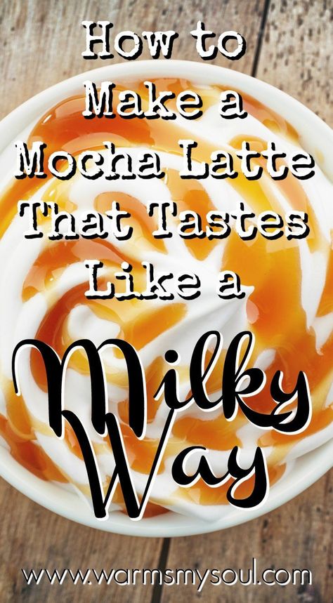 How to Make a Mocha Latte That Tastes Like a Milky Way.  This delicious coffee recipe for making a mocha latte is super easy.  #MochaLatte #Coffee #Coffeerecipes Easy Latte Recipe, Mocha Latte Recipe, Coffee Recipes Hot, Homemade Latte, Fancy Coffee Drinks, Cappuccino Recipe, Nespresso Recipes, Espresso Recipes, Easy Coffee Recipes