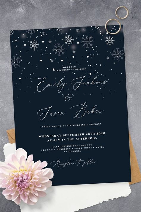 Wedding Invitations Winter, Wedding Invitation Winter, Christmas Invitation, Winter Theme Invitations, Winter Ball Invitations, Winter Invitation Template, Free Invitation Maker, Winter Party Invitations Template, Winter Wonderland Wedding Invitations