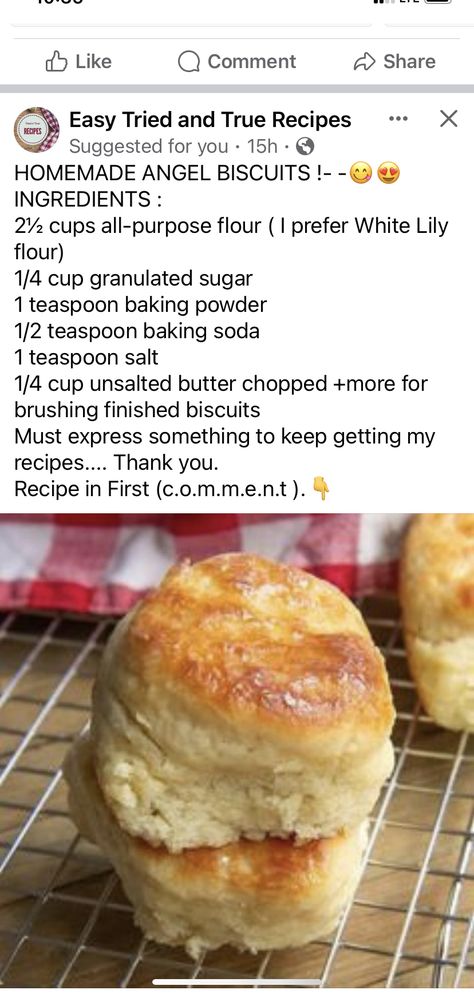 Biscuits All Purpose Flour, Angel Biscuits, Golo Recipes, Easy Homemade Biscuits, Homemade Biscuits Recipe, Biscuit Bread, Homemade Dinner Rolls, Dinner Rolls Recipe, Pregnancy Food