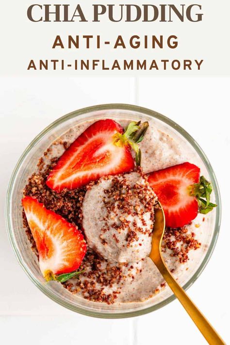 Vegan Chia Pudding, Blended Chia Pudding, Chia Seed Pudding Recipe, Protein Chia Seed Pudding, Homemade Protein Powder, Strawberry Health Benefits, Chia Pudding Recipes Healthy, Ground Chia Seeds, Banana Chia Pudding