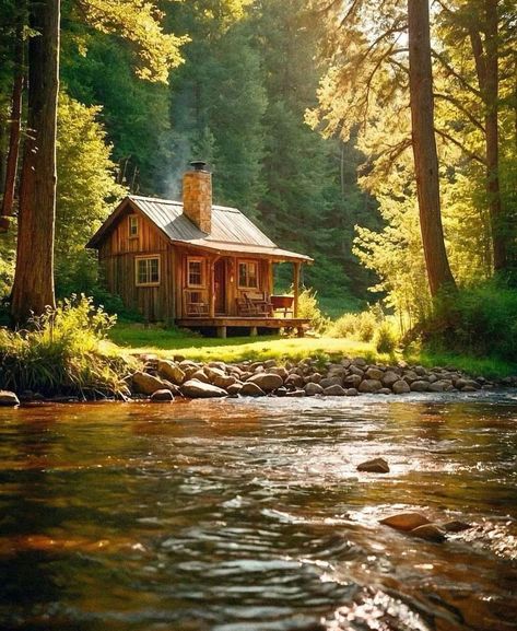 Cottages In The Woods, Dangerous Man, Forest Village, A Cabin In The Woods, Cute Cabins, Log Cabin Rustic, Small Log Cabin, Cabin In The Mountains, Cottage Retreat