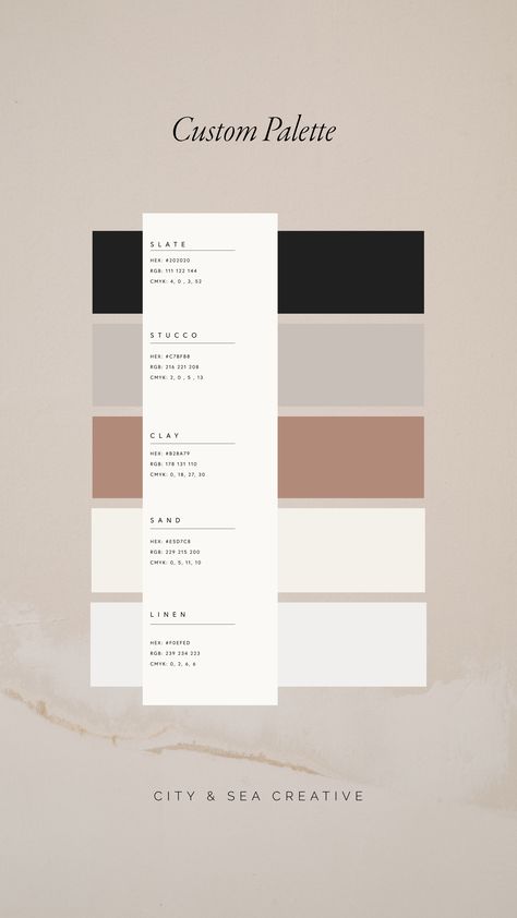 Chic Color Palette, Web Design Color, Color Palette Warm, Feminine Color Palette, Wedding Color Pallet, Website Color Palette, Color Design Inspiration, Earth Tone Color, Hex Color Palette