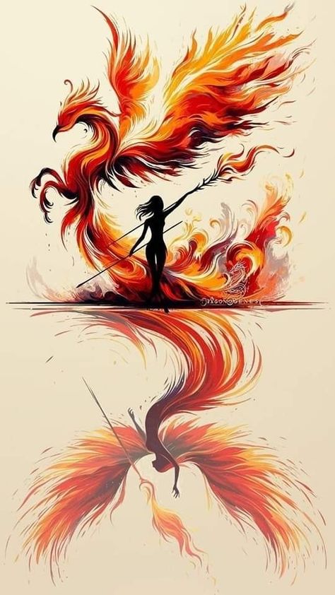 Phoenix Fire Tattoo, Tattoo Pheonix, Phoenix And Dragon Tattoo, Dragon And Phoenix Tattoo, Fenix Bird, Feniks Tattoo, Chest Neck Tattoo, Tato Phoenix, Phoenix And Dragon