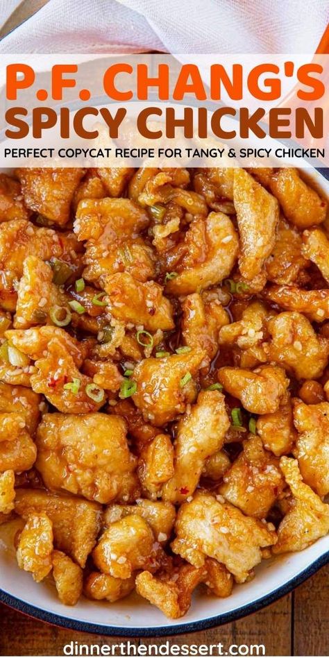 Chang’s Spicy Chicken Recipe, Chang’s Spicy Chicken, Chinese Food Recipes Spicy, Changs Spicy Chicken Sauce, Chill Chicken Recipe, Recipes With Chinese 5 Spice, Changs Spicy Chicken Recipe, Tiny Spicy Chicken Recipe, P F Changs Recipes