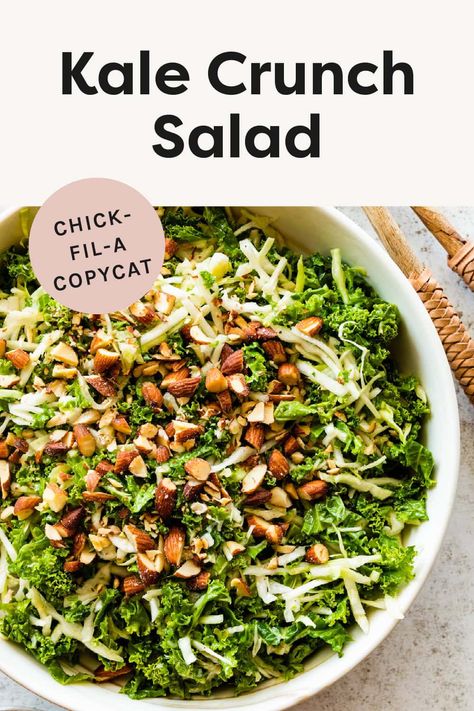 Kale Crunch Salad, Chili Lime Vinaigrette, Kale Vegetable, Kale Cabbage, Crunch Salad, Copycat Chick Fil A, Dijon Dressing, Kale Salad Recipes, Superfood Salad