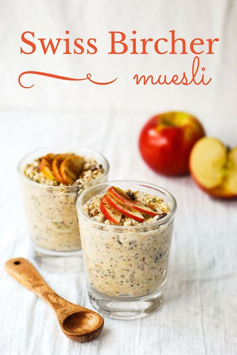 Swiss Bircher Muesli - The Wholesome Fork Muesli Recipe Breakfast, Swiss Muesli, Brekkie Ideas, Cinnamon Apple Overnight Oats, Chemical Bonds, Muesli Recipe, German Cooking, Bircher Muesli, Germany Trip