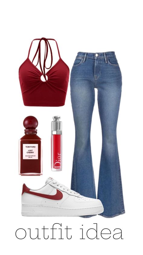 #red #outfit #outfitidea Red Outfits, Latina Outfit, Outfit Red, Red Outfit, Red, Pins, Clothes