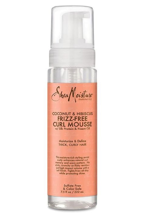 Shea Moisture Hair Oil, Shea Moisture Hair Gel, Shea Moisture Frizz Free Curl Mousse, Best Hair Mousse, Shea Moisture Coconut, Curly Hair Cream, Curly Hair Mousse, Goals Board, Coconut Hibiscus