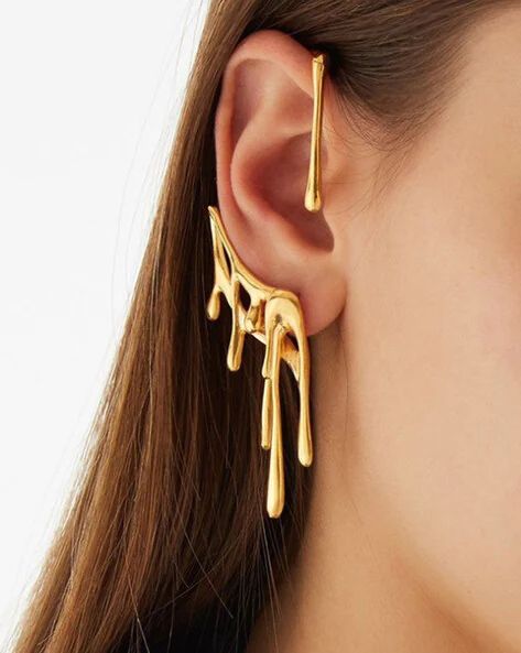 Cuff Earrings No Piercing, Earrings No Piercing, Lava Earrings, Piercing For Women, Ear Cuff Earrings, Gold Earrings For Women, Gold Ear Cuff, Lobe Piercing, Necklace Ring