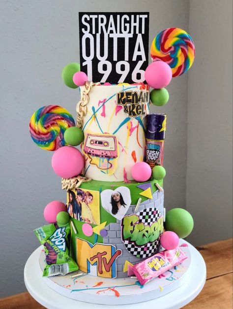 90s Party Cake Ideas, 90s 30th Birthday Cake, 90s Cakes Birthday, 30th Birthday Cake 90s Theme, 90s Birthday Cake Ideas, 90s Cake Birthday, 90s Theme Cake Ideas, 90s Theme Birthday Cake, 90s Cake Ideas