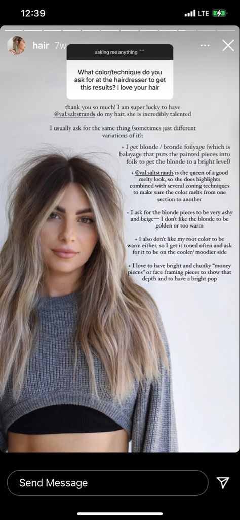 What To Ask For At The Hairdresser, Color Techniques, Love Your Hair, New Hair, Hair Salon, Balayage, Blonde, Long Hair Styles, Hair Styles