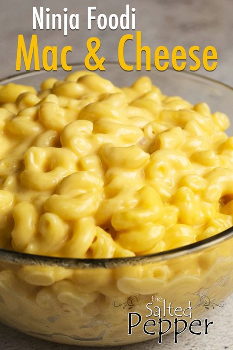 Deliciously simple mac & cheese ready in under 20 minutes. All the creaminess of velveeta without processed cheese! Kit and Adult Approved. Mac And Cheese Recipe Ninja Foodie, Ninja Foodi Mac And Cheese Recipe, Ninja Mac And Cheese Recipe, Ninja Foodie Mac And Cheese, Ninja Foodi Mac And Cheese, Juice Recipes For Kids, Albondigas Soup, Dinner Board, Ninja Cooking System Recipes