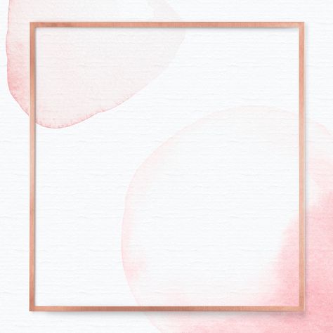 Digital Frames And Borders, Instagram Post Background, Pink And Gold Background, Box Background, Background Square, Square Background, Watercolor Border, Cool Pictures For Wallpaper, Flame Art