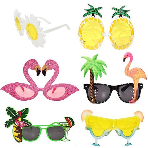 Beach Luau Outfit, Beach Themed Party For Adults Decoration, Beach Theme Party For Adults, Summer Fancy Dress, Tropical Party Outfit, Tropical Sunglasses, Adult Luau Party, Beach Party Accessories, Luau Outfits