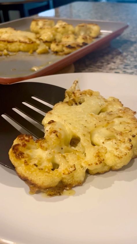 Cheesy Cauliflower Steaks, Steak Pie, Just Go With It, Cheesy Cauliflower, Cauliflower Steaks, Old Bay, Favorite Side Dish, Carb Recipes, Onion Powder