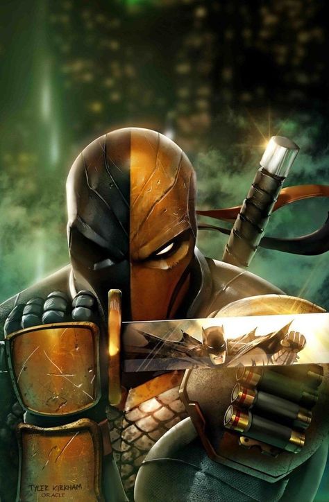 Dc Deathstroke, Deathstroke The Terminator, Dc Comics Wallpaper, Comic Villains, Univers Dc, Batman Artwork, Comic Book Artwork, Dc Villains, Dc Comics Superheroes