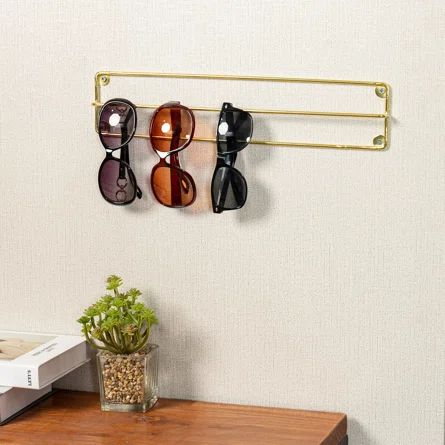 Mercer41 Sunglasses Wall Mounted Jewelry Holder | Wayfair Ceramic Sunglasses Holder, Sunglasses Wall Display, Sunglasses Display Diy, Sunglasses Organization, Wall Jewelry Holder, Sunglasses Hanger, Sunglasses Wall, Eyewear Display, Sunglasses Organizer