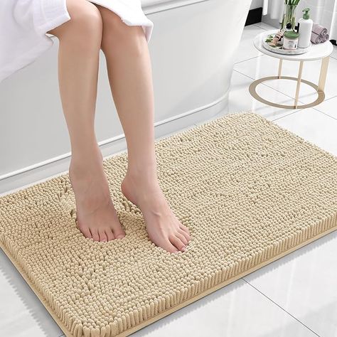 Indulge in comfort with our beige bath rug. Crafted for luxury, its soft, absorbent fabric pampers your feet, while the neutral hue complements any decor. With a non-slip backing for safety and easy-care machine washability, it’s the perfect blend of elegance and practicality. Add this cozy touch to your bathroom today! Luxury Bathroom Rug, Floor Tub, Rich Decor, Contour Rug, Toilet Rug, Bathroom Bath Mats, Tub And Shower, Bathroom Rug Sets, Bath Rugs Sets