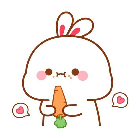 Cute Carrot, Cute Bunny Cartoon, Cute Bear Drawings, Cute Kawaii Animals, Cute Panda Wallpaper, Kawaii Illustration, Cute Cartoon Images, Cute Animal Drawings Kawaii, Easy Doodles Drawings