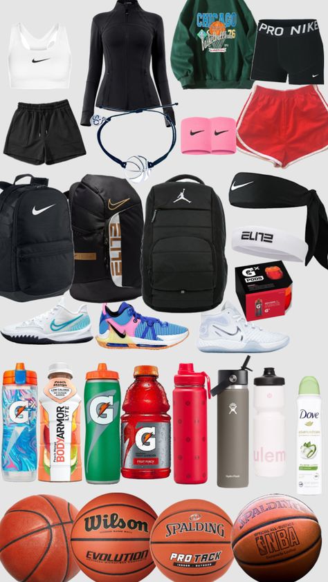 Things to buy for basketball! #basketball #basketballgirl #preppy #preppyaesthetic #vibes #preppybrand #basketballshoes #basketballaesthetic #basketballfitinspo Sports Bag Essentials, Basketball Game Outfit Women, Basketball Game Outfit, Basketball Motivation, Preppy Brands, Basketball Moves, Basketball Accessories, Basketball Bag, Gymwear Outfits