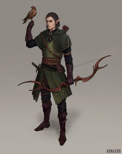 Elf Ranger, Male Elf, Elf Characters, Fantasy Races, Dungeons And Dragons Characters, Dnd Art, Fantasy Armor, Arte Fantasy, Fantasy Rpg