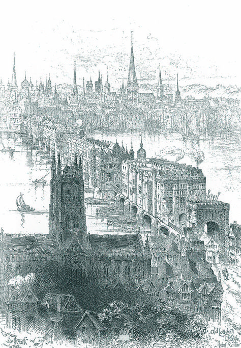 The Shard,Drawing Herbert Railton, Mass Drawing, Sunless Sea, Building Workshop, London View, Building Drawing, London Architecture, Fallen London, Fantasy Drawings