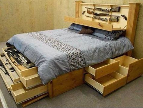 Concealment Furniture, Hidden Shelf, Hidden Rooms, Diy Headboard, Bed With Drawers, My New Room, Bed Storage, Storage Furniture, Woodworking Plans